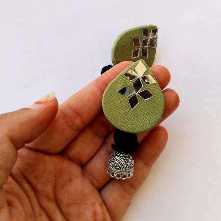 Light Green Mirror Earrings